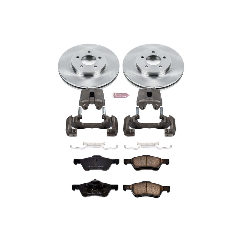 Power Stop KCOE4580A Autospecialty 1-Click Daily Driver Front Brake Kit for 2007 Ford Escape Rear Disc product image