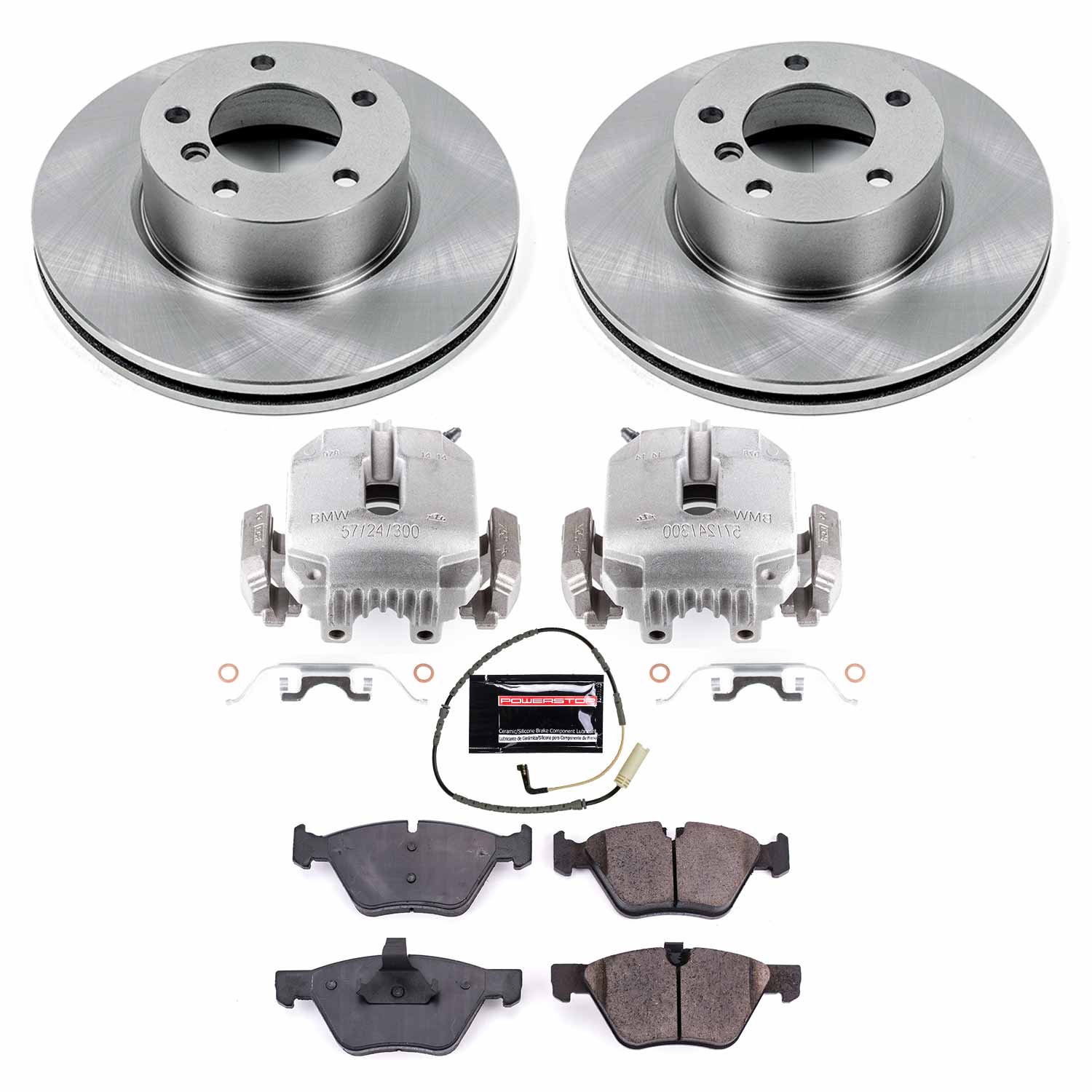 Power Stop KCOE4589 Autospecialty 1-Click OE Replacement Pad And Rotor Kit With Calipers for 2006 BMW 325Xi product image