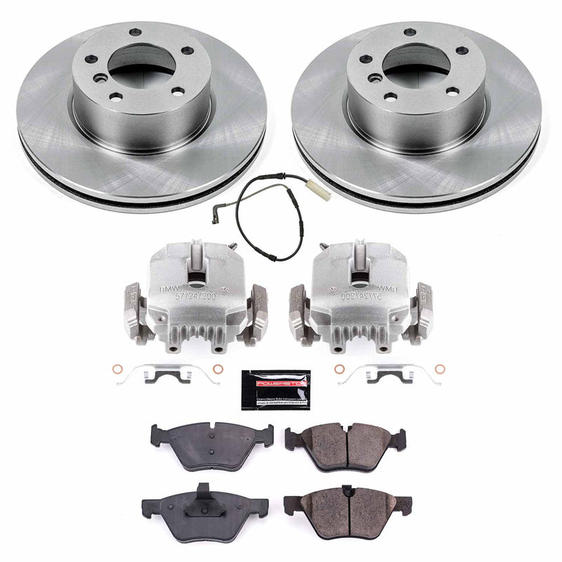 Power Stop KCOE4590 Autospecialty 1-Click OE Replacement Pad And Rotor Kit With Calipers for 2007 BMW 328I product image