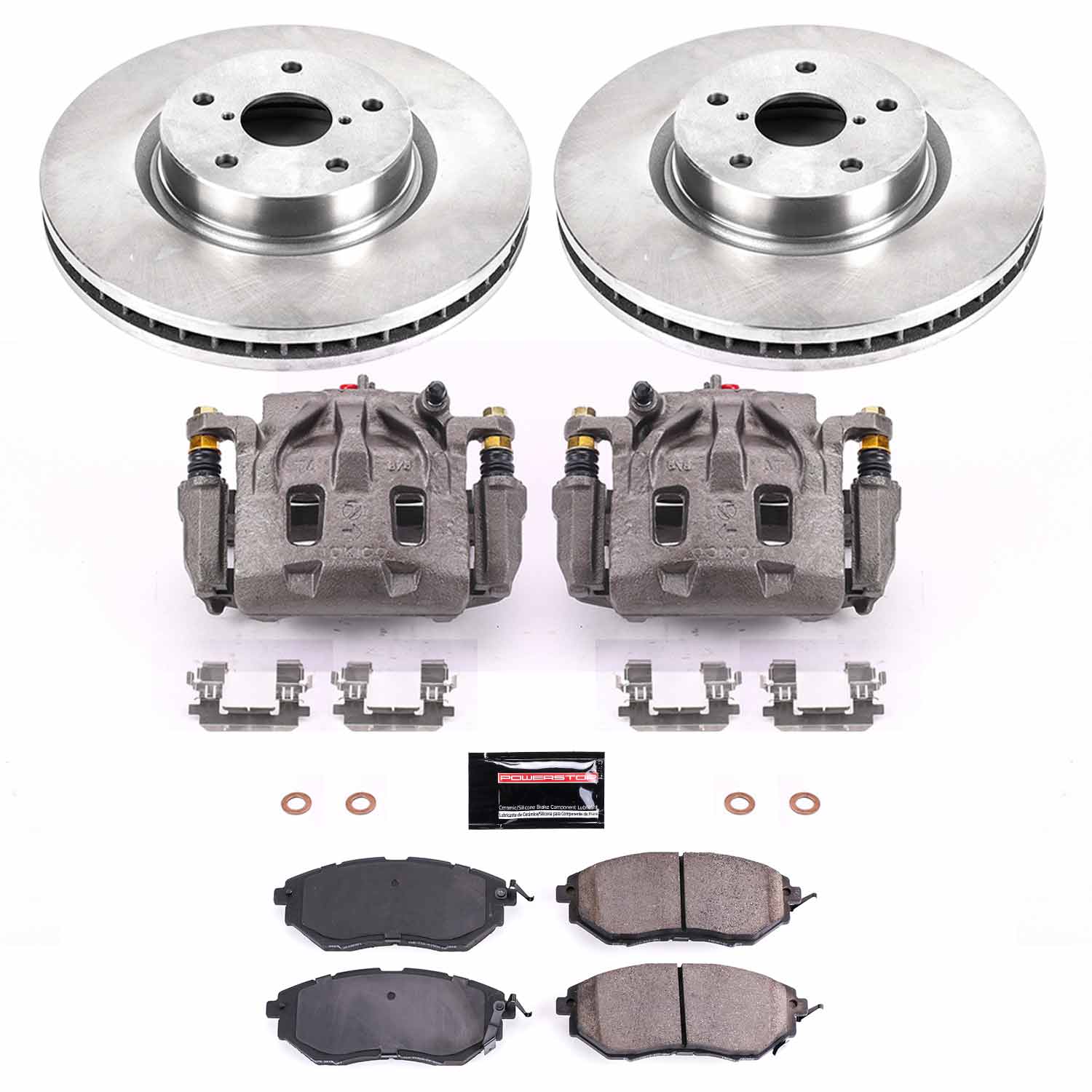 Power Stop KCOE4603 Autospecialty 1-Click OE Replacement Front Brake Kit With Calipers for 2006-2007 Subaru B9 Tribeca product image