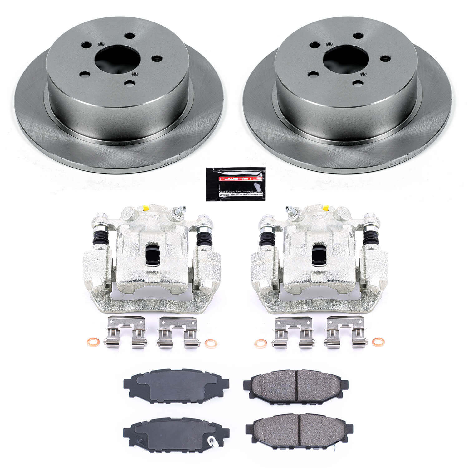 Power Stop KCOE4632 Autospecialty 1-Click OE Replacement Rear Brake Kit With Calipers for 2005 Subaru Legacy I, Limited product image