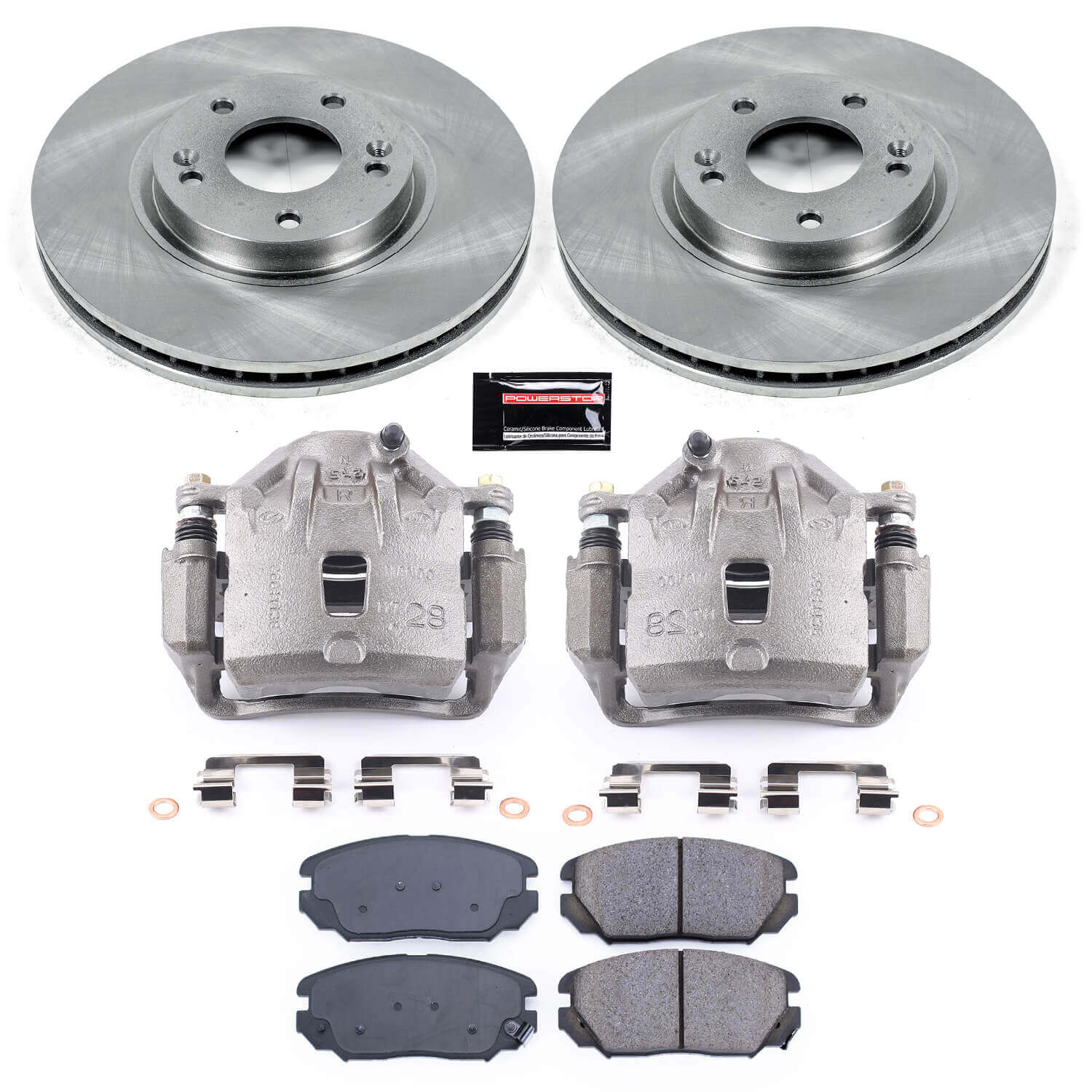 Power Stop KCOE4647A Autospecialty 1-Click OE Replacement Front Brake Kit With Calipers for 2006-2010 Hyundai Sonata product image