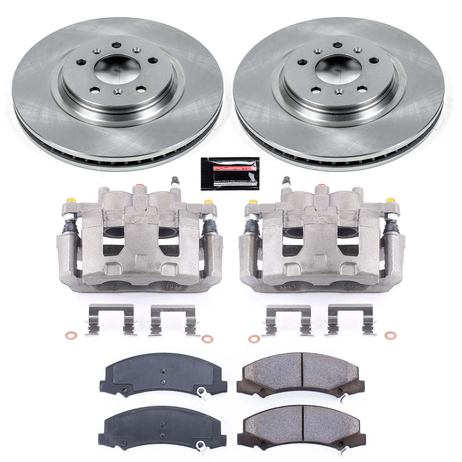 Power Stop KCOE4654 Autospecialty 1-Click OE Replacement Front Brake Kit With Calipers for 2008-2009 Buick Allure product image