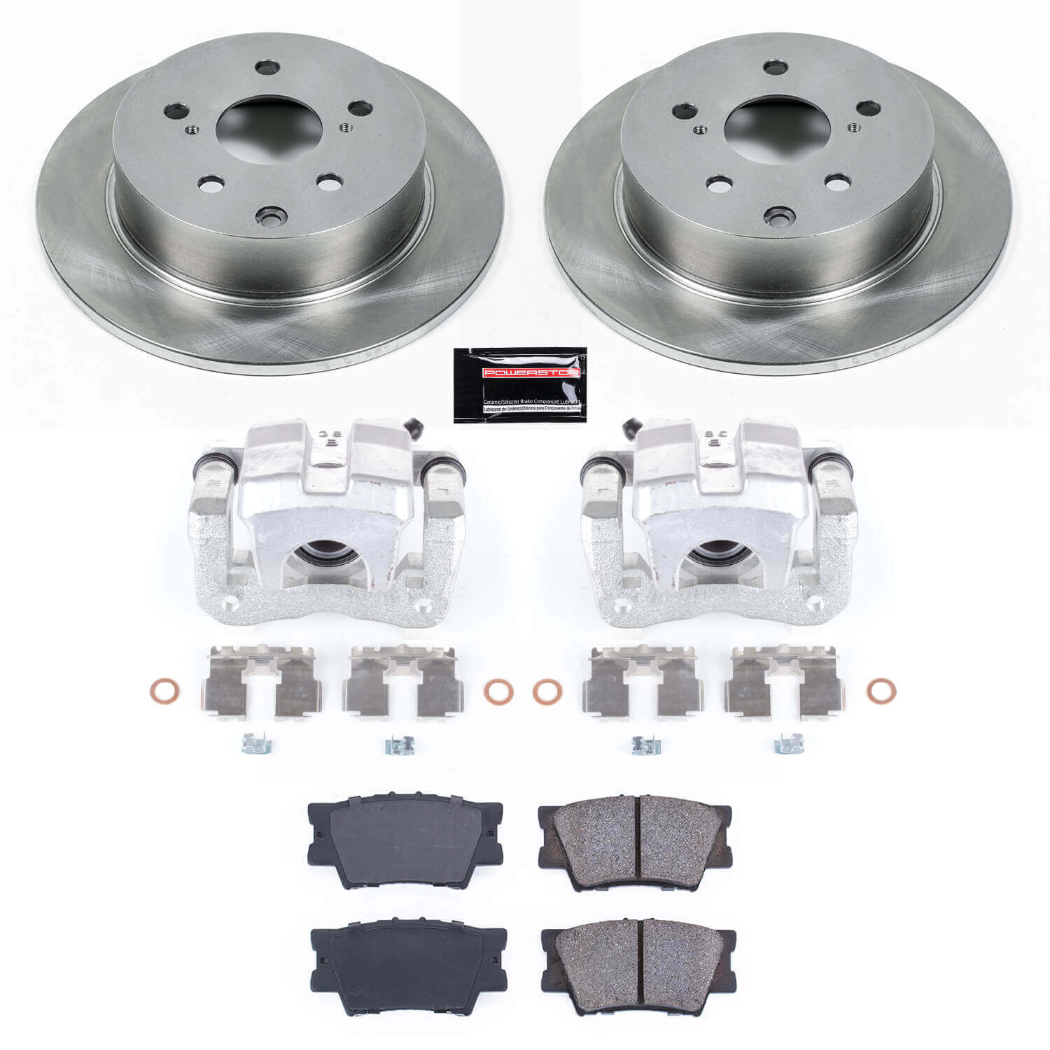 Power Stop KCOE4670 Autospecialty 1-Click OE Replacement Pad And Rotor Kit With Calipers for 2009-2010 Pontiac Vibe AWD, GT product image