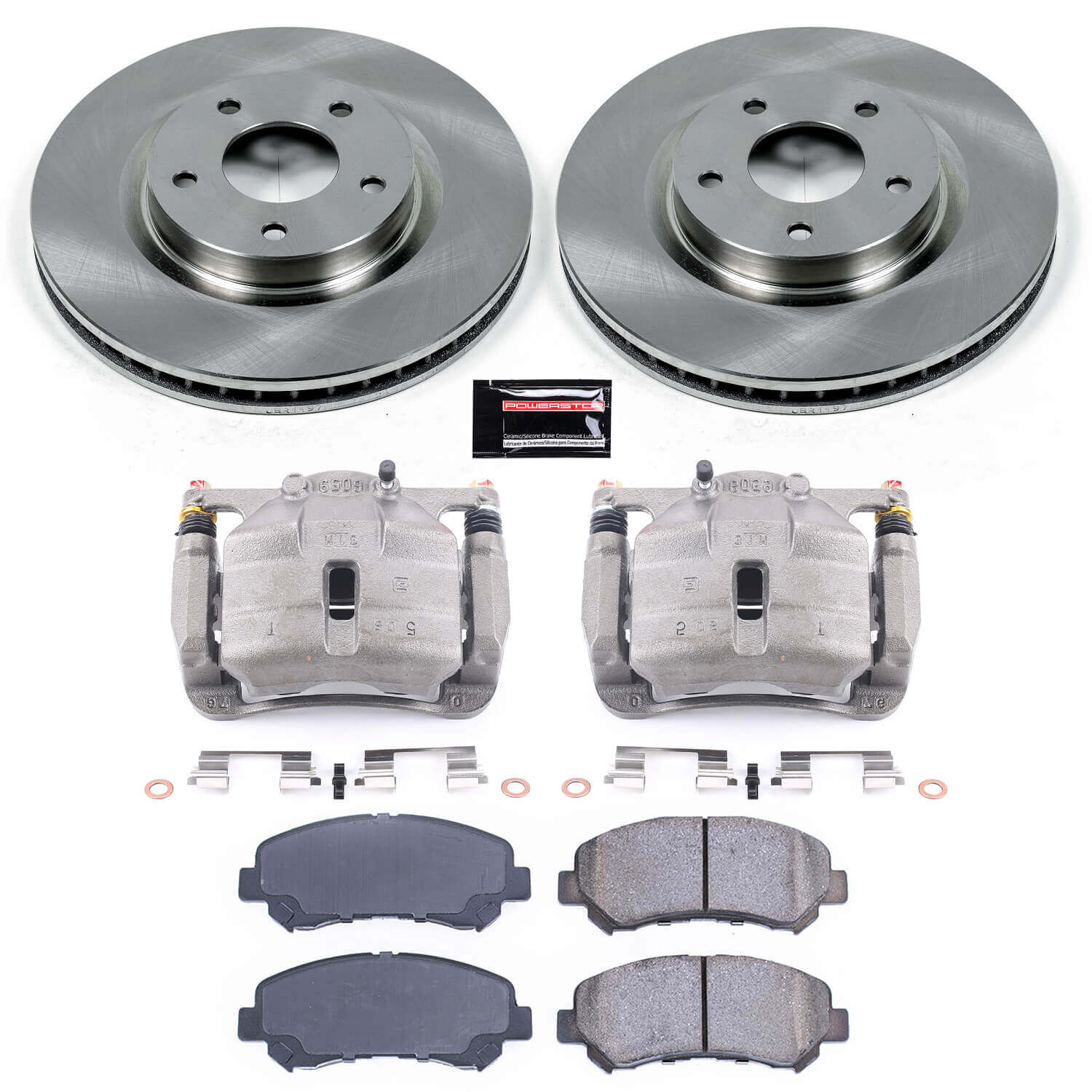 Power Stop KCOE4724 Autospecialty 1-Click OE Replacement Front Brake Kit With Calipers for 2008-2013 Nissan Rogue product image