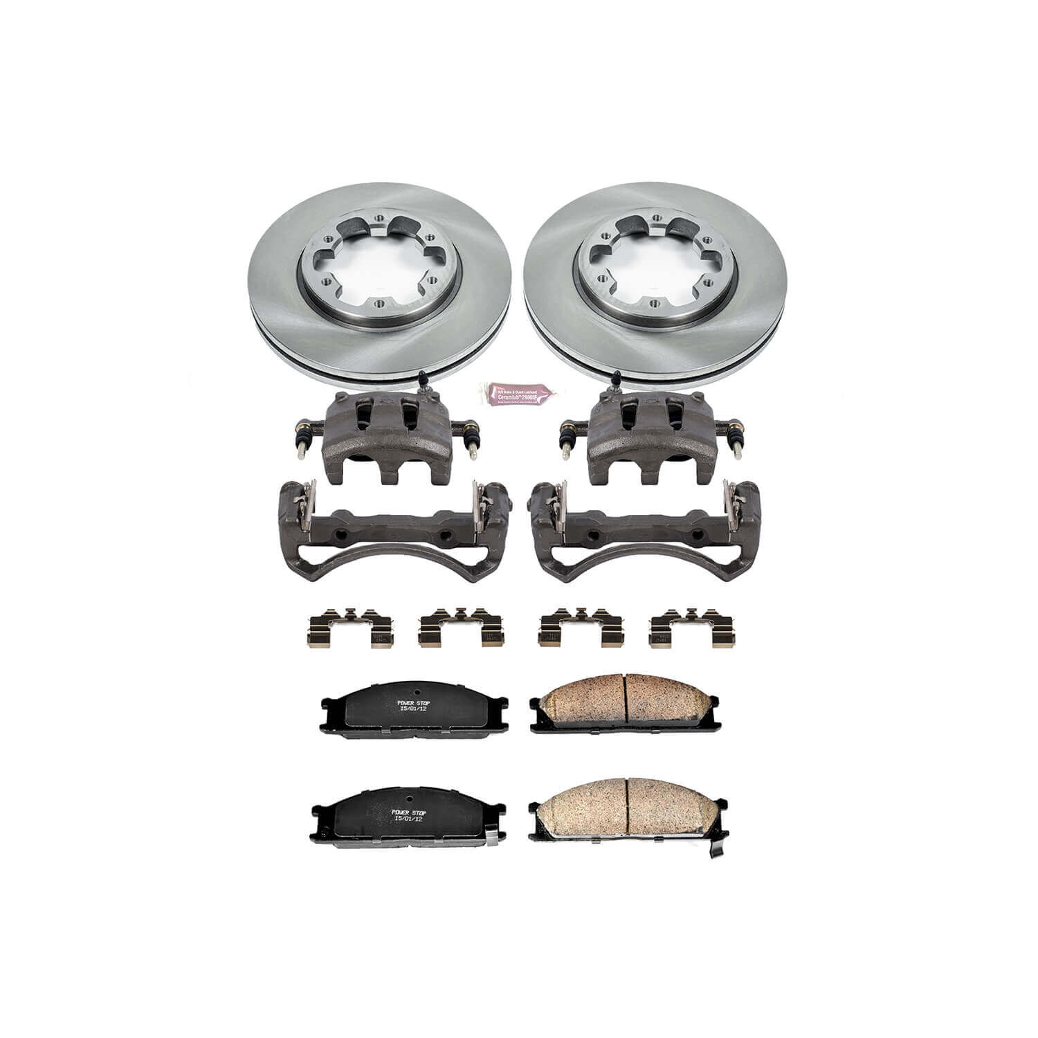Power Stop KCOE4837A Autospecialty 1-Click Daily Driver Front Brake Kit for 1993-1994 Nissan D21 4 Wheel Drive product image