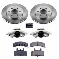 Power Stop KCOE4870 Autospecialty 1-Click OE Replacement Front Brake Kit With Calipers for 1997-1999 Cadillac Deville Rear Drum product image