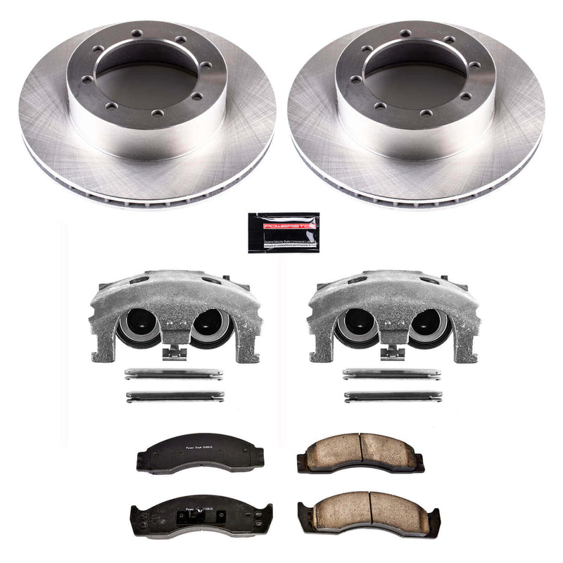 Power Stop KCOE4912 Autospecialty 1-Click OE Replacement Pad And Rotor Kit With Calipers for 2001-2002 Ford E-450 Econoline Super Duty product image