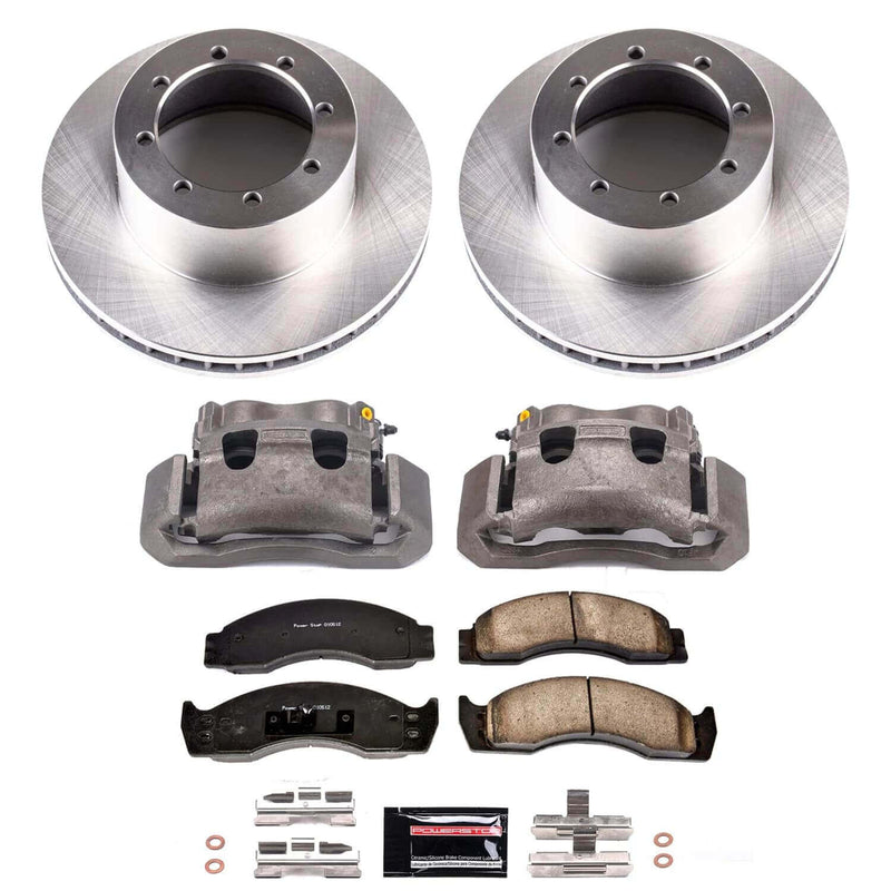 Power Stop KCOE4912A Z17 Evolution Pad And Autospecialty OE Replacement Rear Pad And Rotor Kit With Caliper for 2005-2007 Ford E-450 Super Duty product image