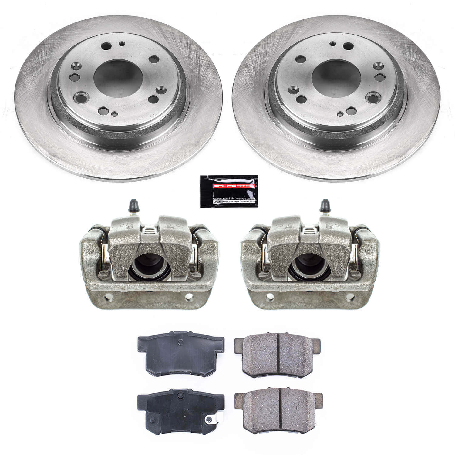 Power Stop KCOE4989 Autospecialty 1-Click OE Replacement Pad And Rotor Kit With Calipers for 2002-2004 Acura RL product image