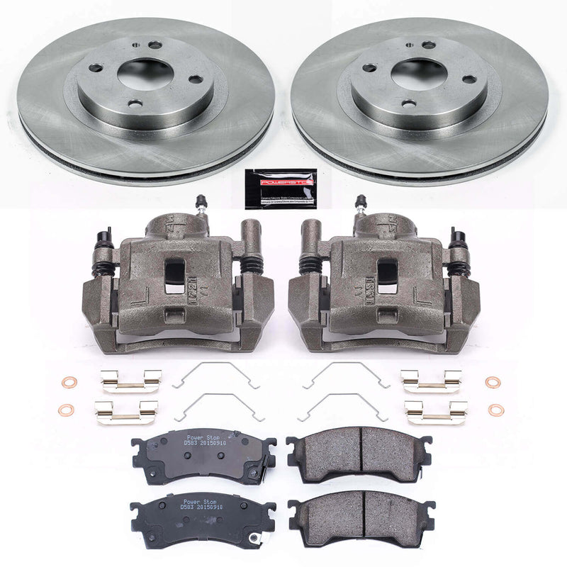 Power Stop KCOE5031 Autospecialty 1-Click OE Replacement Front Brake Kit With Calipers for 1999-2000 Mazda Protege product image