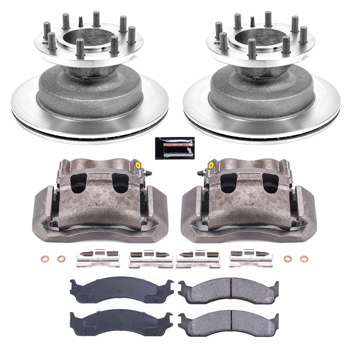Power Stop KCOE5084A Autospecialty 1-Click OE Replacement Front Brake Kit With Calipers for 1999-2002 Ford E-350 Econoline Club Wagon product image