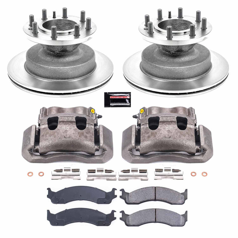 Power Stop KCOE5084A Autospecialty 1-Click OE Replacement Front Brake Kit With Calipers for 1999-2002 Ford E-350 Econoline Club Wagon product image
