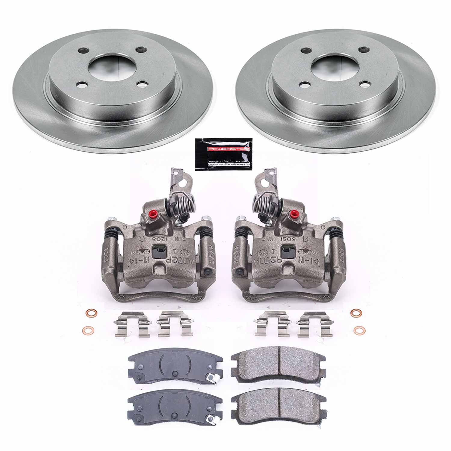 Power Stop KCOE5133 Autospecialty 1-Click OE Replacement Rear Brake Kit With Calipers for 1996-1998 Saturn SC1 Rear Disc product image
