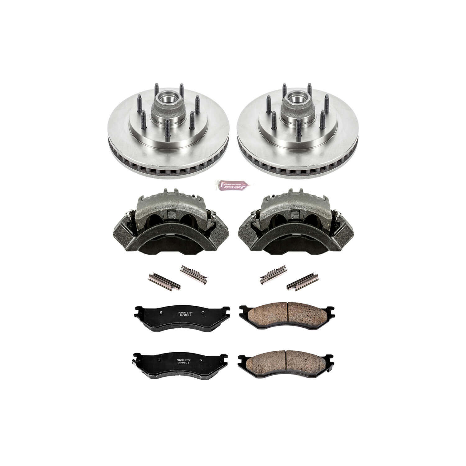 Power Stop KCOE5138 Autospecialty 1-Click Daily Driver Front Brake Kit for 2000 Ford F-150 Base, Lariat, XL, XLT Rear Wheel Drive product image
