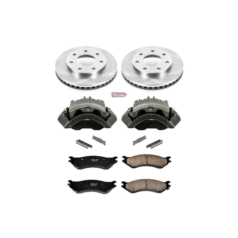 Power Stop KCOE5139 Autospecialty 1-Click Daily Driver Front Brake Kit for 2000 Ford F-150 Base, Lariat, XL, XLT 4 Wheel Drive product image