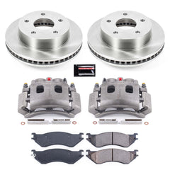 Power Stop KCOE5142 Autospecialty 1-Click OE Replacement Front Brake Kit With Calipers for 2000-2001 Dodge Ram 1500 Rear Wheel Drive product image
