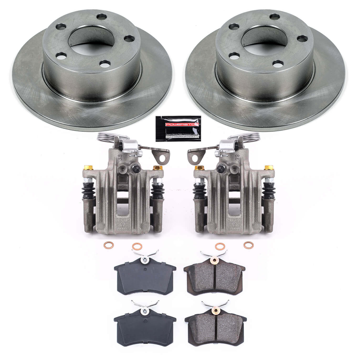 Power Stop KCOE515 Autospecialty 1-Click OE Replacement Rear Brake Kit With Calipers for 1998-2004 Audi A6 product image