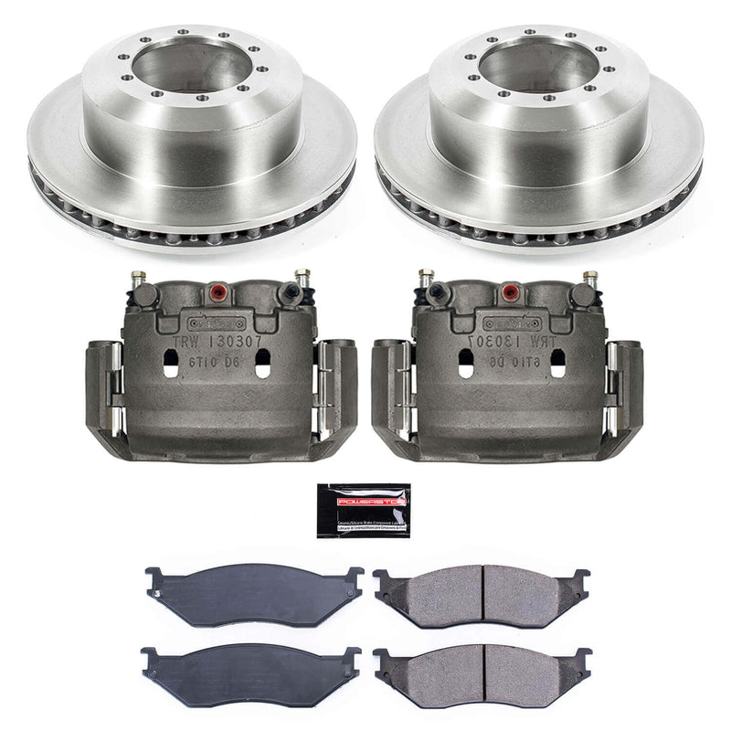 Power Stop KCOE5184 Autospecialty 1-Click OE Replacement Rear Brake Kit With Calipers for 2002 Ford E-550 Econoline Super Duty product image