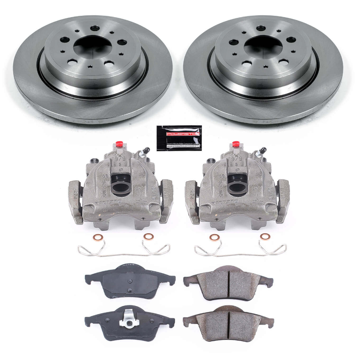 Power Stop KCOE5196 Autospecialty 1-Click OE Replacement Pad And Rotor Kit With Calipers for 2001-2003 Volvo S60 product image
