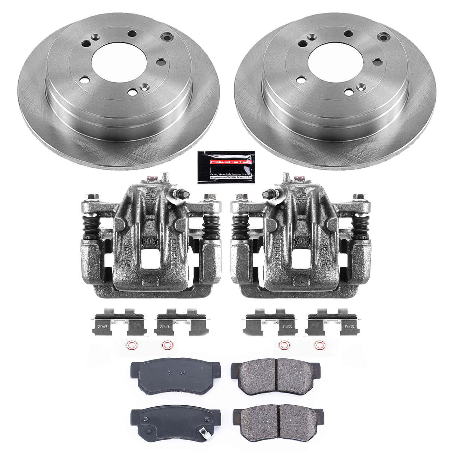 Power Stop KCOE5209 Autospecialty 1-Click OE Replacement Rear Brake Kit With Calipers for 2006-2009 Hyundai Azera product image