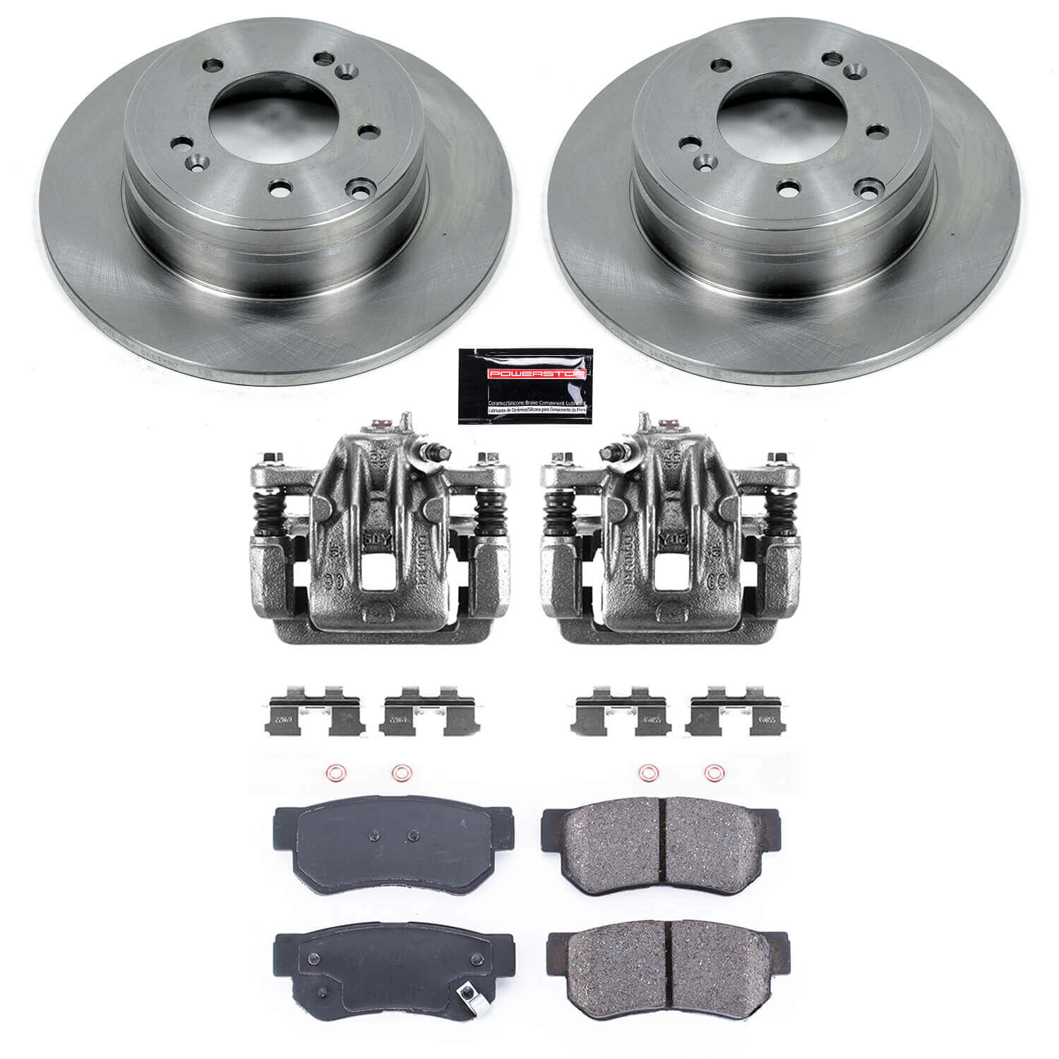 Power Stop KCOE5211A Autospecialty 1-Click OE Replacement Rear Brake Kit With Calipers for 2006-2008 Hyundai Sonata product image