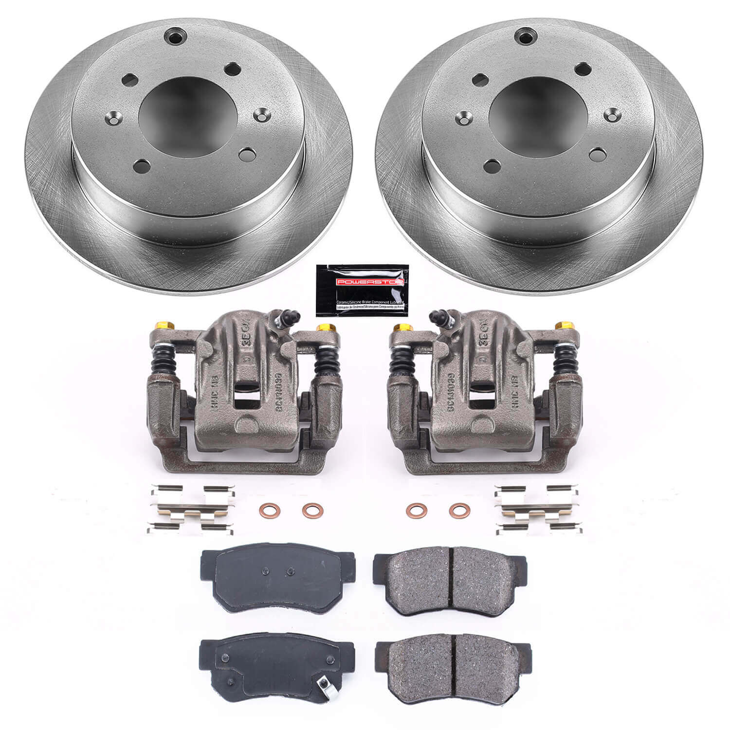Power Stop KCOE5212 Autospecialty 1-Click OE Replacement Rear Brake Kit With Calipers for 1999-2002 Hyundai Sonata Rear Disc product image
