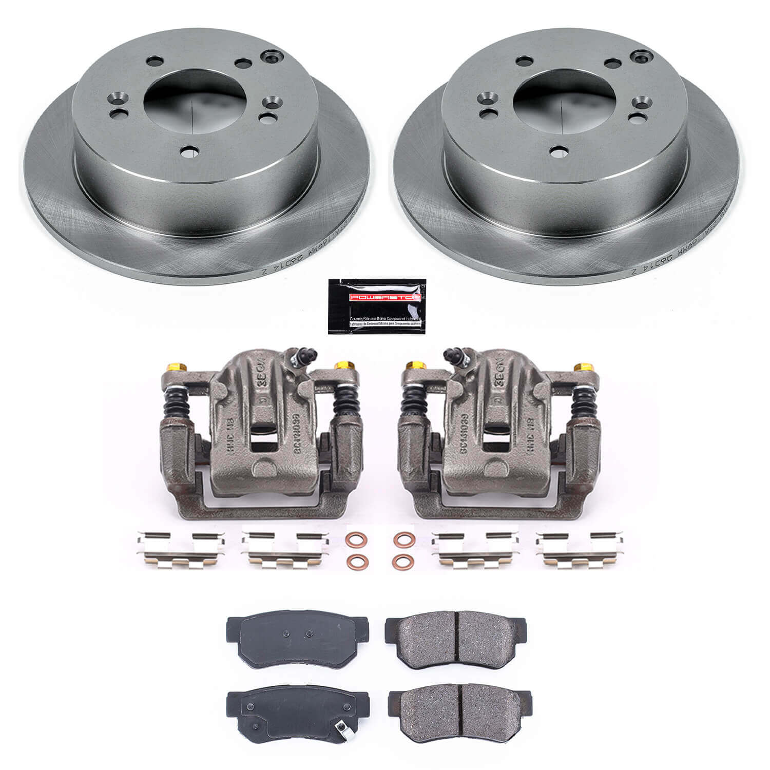 Power Stop KCOE5214A Autospecialty 1-Click OE Replacement Rear Brake Kit With Calipers for 2001 Hyundai XG300 product image