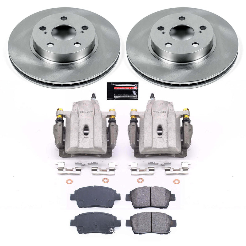 Power Stop KCOE5219 Autospecialty 1-Click OE Replacement Front Brake Kit With Calipers for 2004-2009 Toyota Prius product image