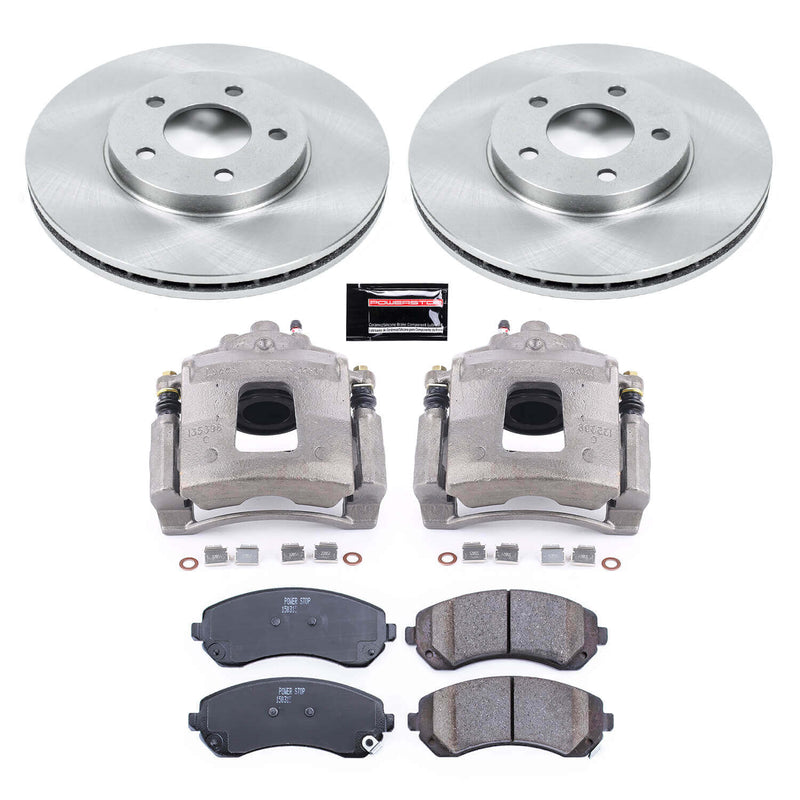 Power Stop KCOE5234 Autospecialty 1-Click OE Replacement Front Brake Kit With Calipers for 2002-2006 Buick Rendezvous All Wheel Drive product image