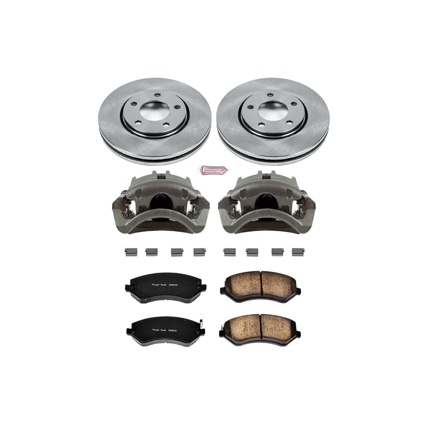 Power Stop KCOE5244 Autospecialty 1-Click Daily Driver Front Brake Kit for 2003-2004 Chrysler Town & Country Rear Drum product image