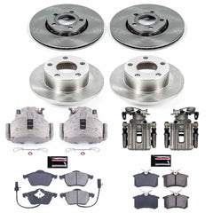 Power Stop KCOE532 Autospecialty 1-Click OE Replacement Front And Rear Brake Kit With Calipers for 1998-1999 Audi A6 Quattro Base product image