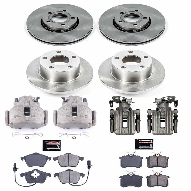 Power Stop KCOE532 Autospecialty 1-Click OE Replacement Front And Rear Brake Kit With Calipers for 1998-1999 Audi A6 Quattro Base product image