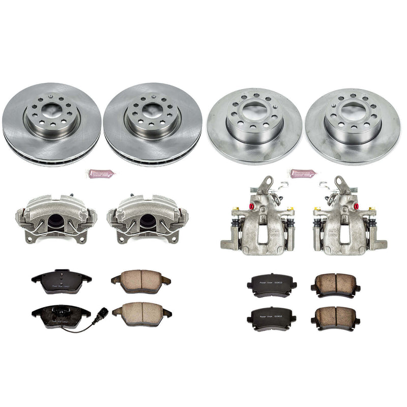 Power Stop KCOE5363 Autospecialty 1-Click Daily Driver Front And Rear Brake Kit for 2008 Audi A3 product image