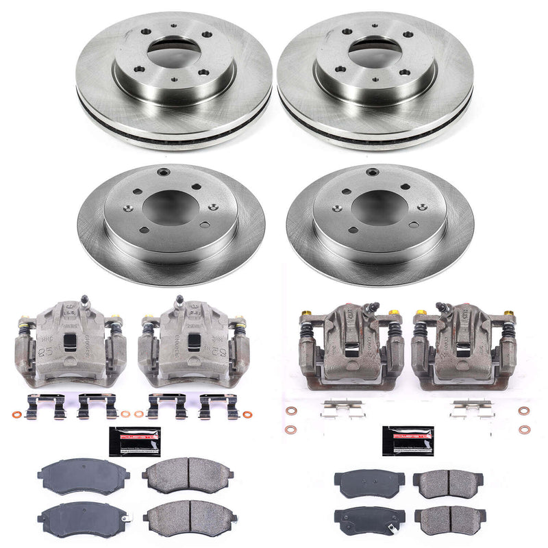 Power Stop KCOE5371 Autospecialty 1-Click OE Replacement Front And Rear Brake Kit With Calipers for 2002 Hyundai Sonata Rear Disc product image