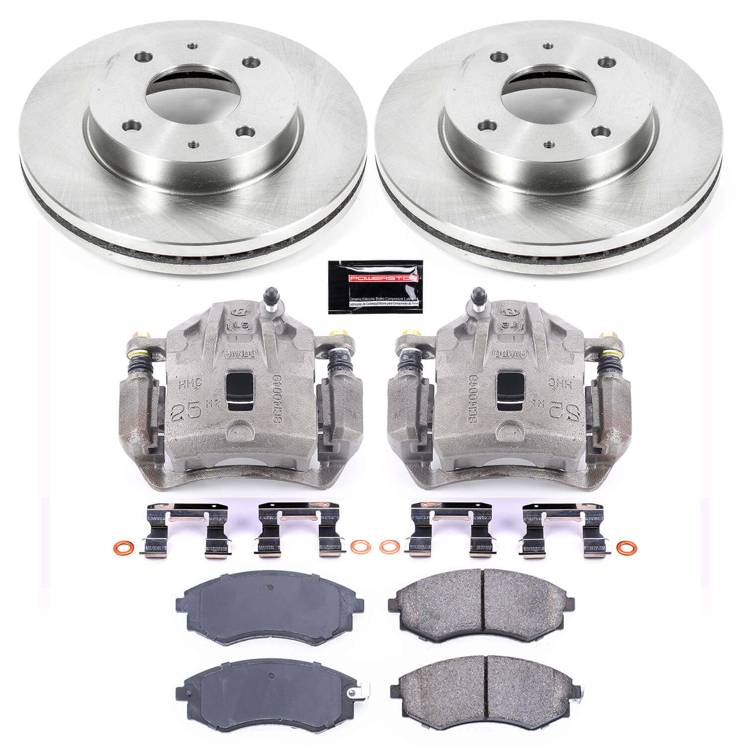 Power Stop KCOE5372 Autospecialty 1-Click OE Replacement Front Brake Kit With Calipers for 2002-2003 Hyundai Sonata product image
