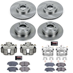 Power Stop KCOE5376 Autospecialty 1-Click OE Replacement Front And Rear Brake Kit With Calipers for 2011-2014 Hyundai Sonata product image