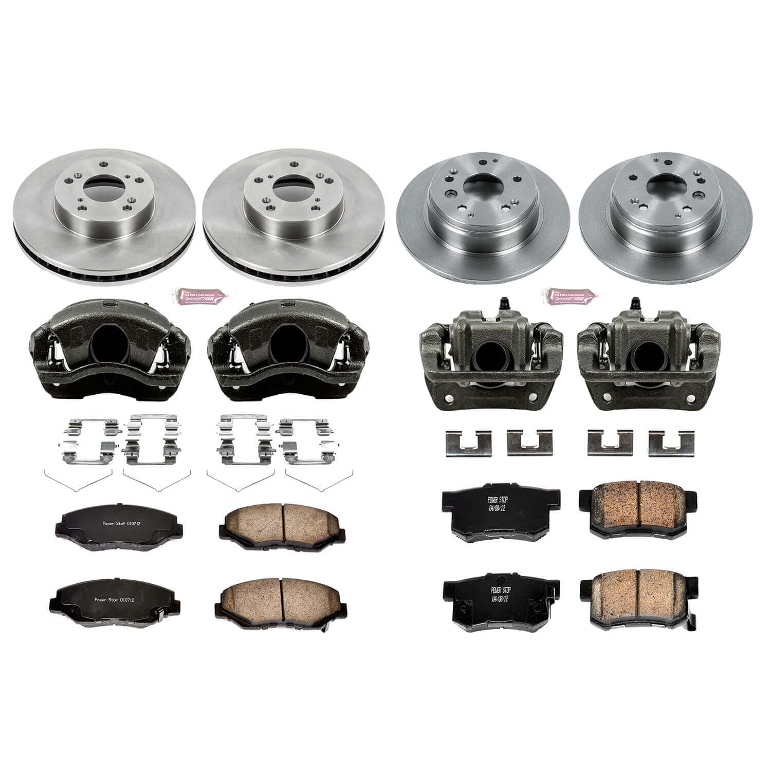 Power Stop KCOE5389 Autospecialty 1-Click Daily Driver Front And Rear Brake Kit for 2003-2011 Honda Element product image