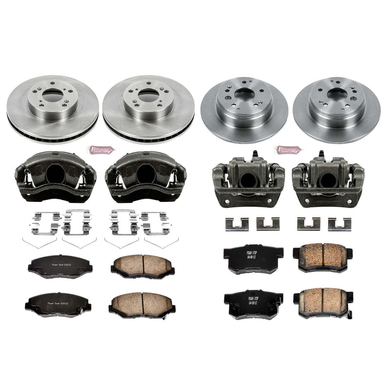 Power Stop KCOE5389 Autospecialty 1-Click Daily Driver Front And Rear Brake Kit for 2003-2011 Honda Element product image