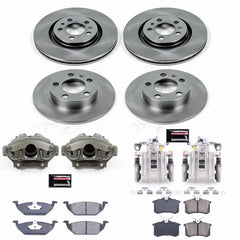 Power Stop KCOE5402 Autospecialty 1-Click OE Replacement Front And Rear Brake Kit With Calipers for 1998 Volkswagen Beetle product image