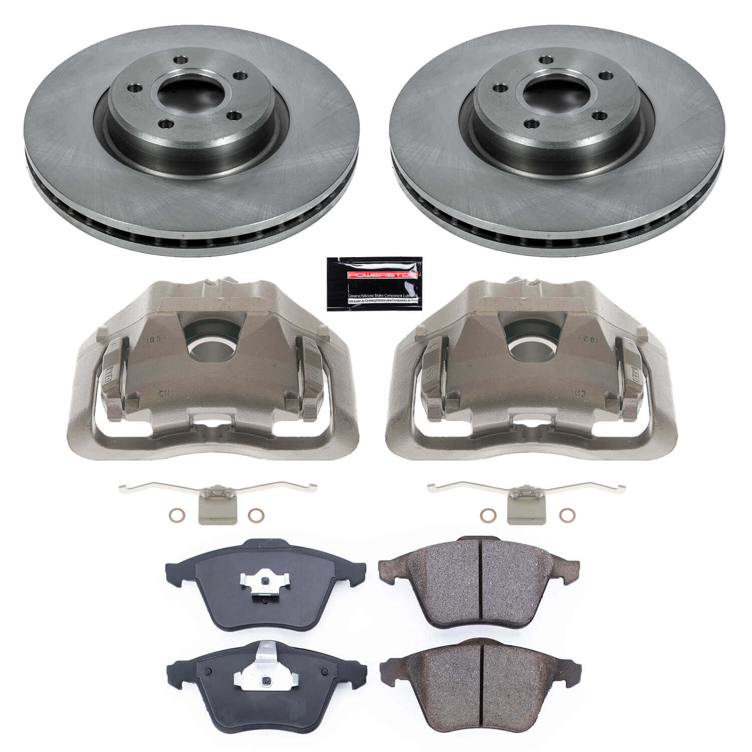 Power Stop KCOE5430 Autospecialty 1-Click OE Replacement Pad And Rotor Kit With Calipers for 2006-2013 Volvo C70 product image