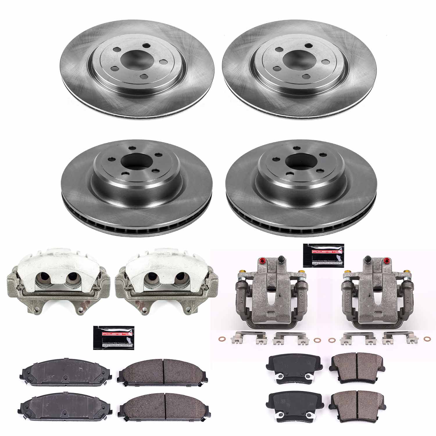 Power Stop KCOE5456A Autospecialty 1-Click OE Replacement Front And Rear Brake Kit With Calipers for 2012-2013 Dodge Charger Pursuit, SE product image