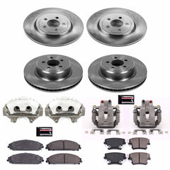Power Stop KCOE5456A Autospecialty 1-Click OE Replacement Front And Rear Brake Kit With Calipers for 2012-2013 Dodge Charger Pursuit, SE product image