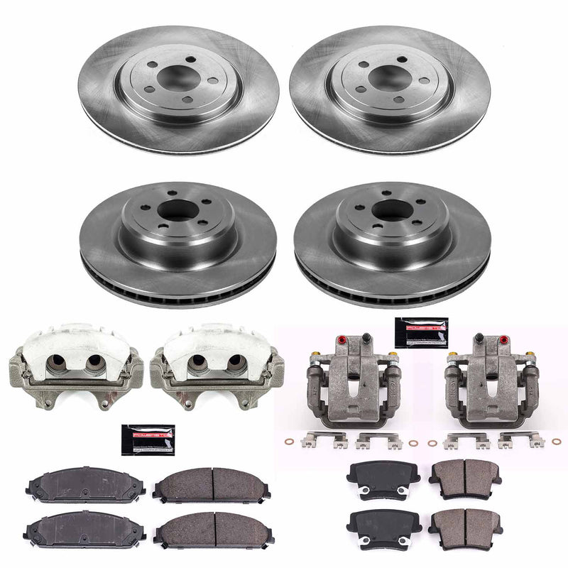 Power Stop KCOE5456A Autospecialty 1-Click OE Replacement Front And Rear Brake Kit With Calipers for 2012-2013 Dodge Charger Pursuit, SE product image