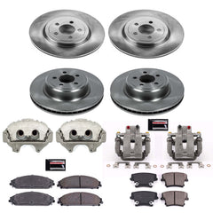 Power Stop KCOE5457 Autospecialty 1-Click OE Replacement Front And Rear Brake Kit With Calipers for 2006 Dodge Charger Daytona R/t, Pursuit product image