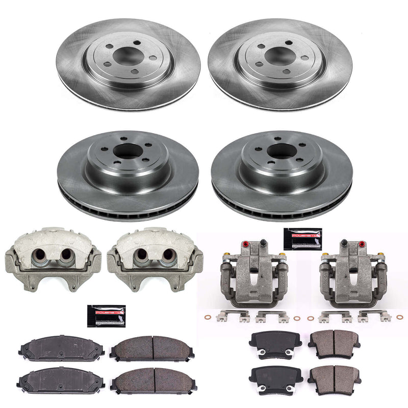 Power Stop KCOE5457 Autospecialty 1-Click OE Replacement Front And Rear Brake Kit With Calipers for 2006 Dodge Charger Daytona R/t, Pursuit product image