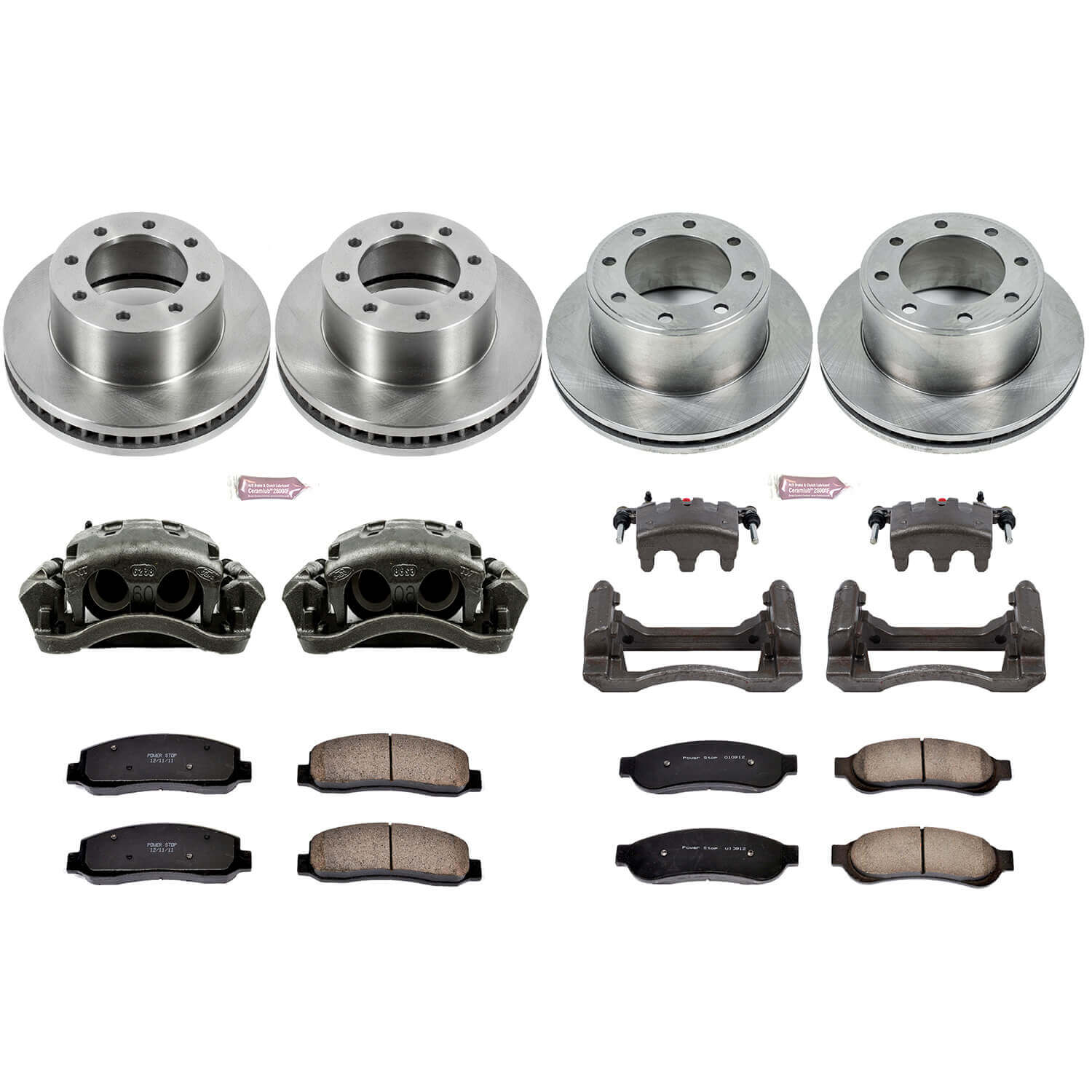 Power Stop KCOE5459 Autospecialty 1-Click Daily Driver Front And Rear Brake Kit for 2009-2010 Ford F-250 Super Duty 4 Wheel Drive product image