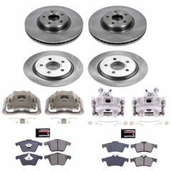 Power Stop KCOE5469 Front And Rear Autospecialty 1-Click OE Replacement Pad And Rotor Kit With Calipers for 2006-2013 Volvo C70 product image