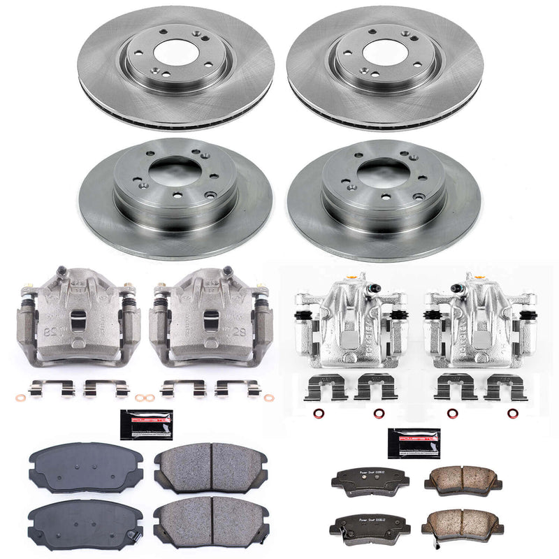 Power Stop KCOE5474A Autospecialty 1-Click OE Replacement Pad And Rotor Kit With Calipers for 2009-2011 Hyundai Azera product image