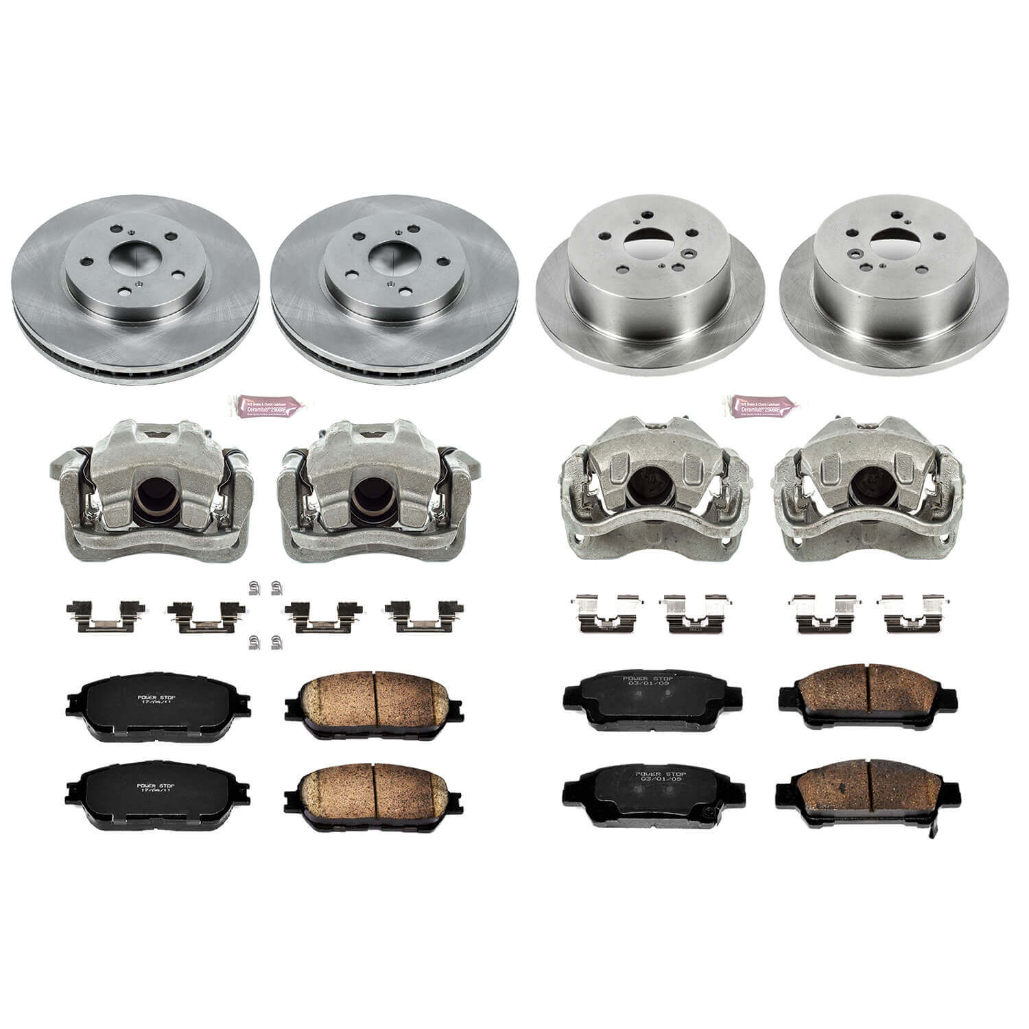 Power Stop KCOE5476 Autospecialty 1-Click Daily Driver Front And Rear Brake Kit for 2004-2010 Toyota Sienna Rear Disc product image